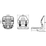 Sedile ergonomico Sirocco blu e bianco - immagine 2