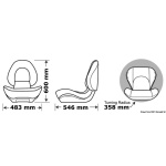 Sedile ribaltabile Attwood Centric II ergonomico - immagine 2