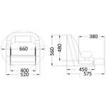Sedile compatto da rivestire con flip up H51 - immagine 2