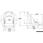 Sedile anatomico con flip up RM52 da rivestire - immagine 2