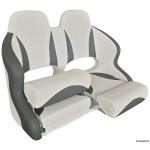 Doppio sedile anatomico flip up H99 Grigio chiaro/scuro