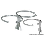 Portabicchieri inox singolo con prigionieri