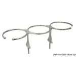 Porta bicchieri inox triplo