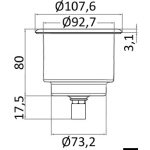 Portabicchieri inox XL con drenaggio senza logo Different drain plug - immagine 2