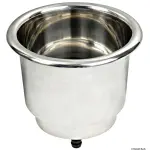Portabicchieri inox con drenaggio