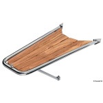 Delfiniera inox/teak semplice Ø tubo mm 32
