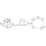 Supporto sedile 45 cm base lucida