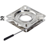 Base girevole inox frizionata con blocco 172x172 mm