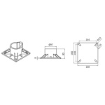 Colonnina light 30 cm base lucida