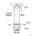Base ricambio alluminio Sedile Waverider - immagine 4