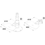 Pedana poggiapiedi pieghevole