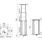 Gamba tavolo elettrica 3 stadi 12 V argento - immagine 5