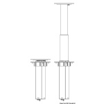 Gamba tavolo 2 stadi a scomparsa 12V c/piastra 90° - immagine 5