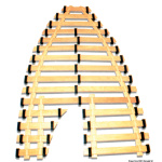 Rete mobile a doghe mod.doppio 200 x 180 x 10