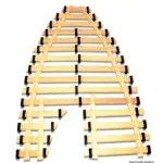 Rete mobile a doghe mod.doppio 200 x 180 x 10