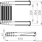 Scaletta telescopica BIG per plancetta 5 gradini - immagine 3