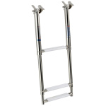 Scaletta inox telescopica a scomparsa 3 gradini