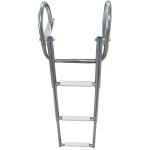 Scaletta 4 gradini bianchi con corrimano