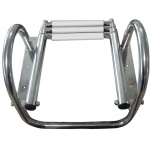 Scaletta 3 gradini bianchi con corrimano - immagine 2