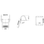 Scaletta 3 gradini bianchi con corrimano - immagine 3