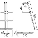 Scaletta Diver telescopica 3 gradini nera - immagine 2