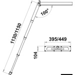Scaletta telescopica 4 gradini XL con maniglia - immagine 2