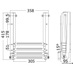 Scaletta sotto plancetta 4 gradini XL - immagine 2