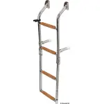 Scaletta inox/legno 4 gradini