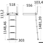 Scaletta a scomparsa per plancetta 4 gradini EasyUp - immagine 3