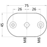 Kit 2 piastre + viti per maniglie di risalita - immagine 3