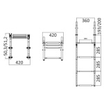 Scala telescopica da plancetta 4 gradini - immagine 2