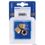 Dado in ottone tubo rame da 8 mm (blister 3 pz) - immagine 2