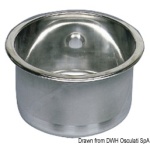 Lavello inox tondo 285 x 180 mm