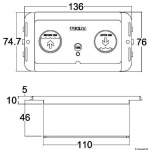 Pannello di controllo Tecma All in One 2 bottoni - immagine 2