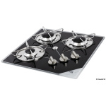 Piano a gas 3 fuochi 400 x 400 mm