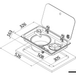 Piano cottura 1 fuoco - lavello DX con miscelatore - immagine 2