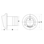 Uscita scappamento per tubi 75 mm - immagine 2