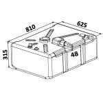 Serbatoio carburante Polietilene 135 l