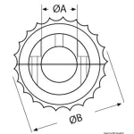 Tagliacime asse Ø31,75 (1" 1/4) esterno Ø80 - immagine 2