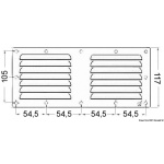 Griglia areazione 128 x 232 mm + antizanzare