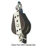 Bozzello sfere 1 puleggia girevole arricavo 12x57