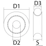 Puleggia in delrin su sfere inox mm 38 Ø 12 - immagine 2