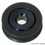 Puleggia in alluminio mm 28 per cime 4 mm