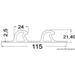 Profilo doppio 115x21,4 mm grigio - immagine 2