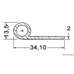 Profilo grigio RAL 7035 2x34,1x13,5 mm - immagine 2