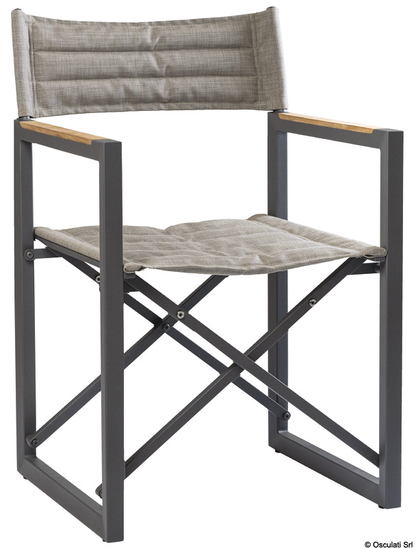 71.325.04.jpg Sedia pieghevole alluminio teak ARC The Square grigia - immagine 1