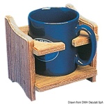 Porta tazza o lattina teak