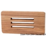 Frontalino protezione teak 125x65 mm