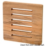 Frontalino protezione teak 125x125 mm