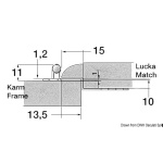 Cerniera inox piana 38x46 mm - immagine 3